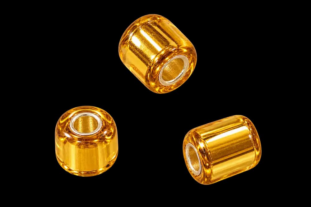 Golden Glass Seed Beads