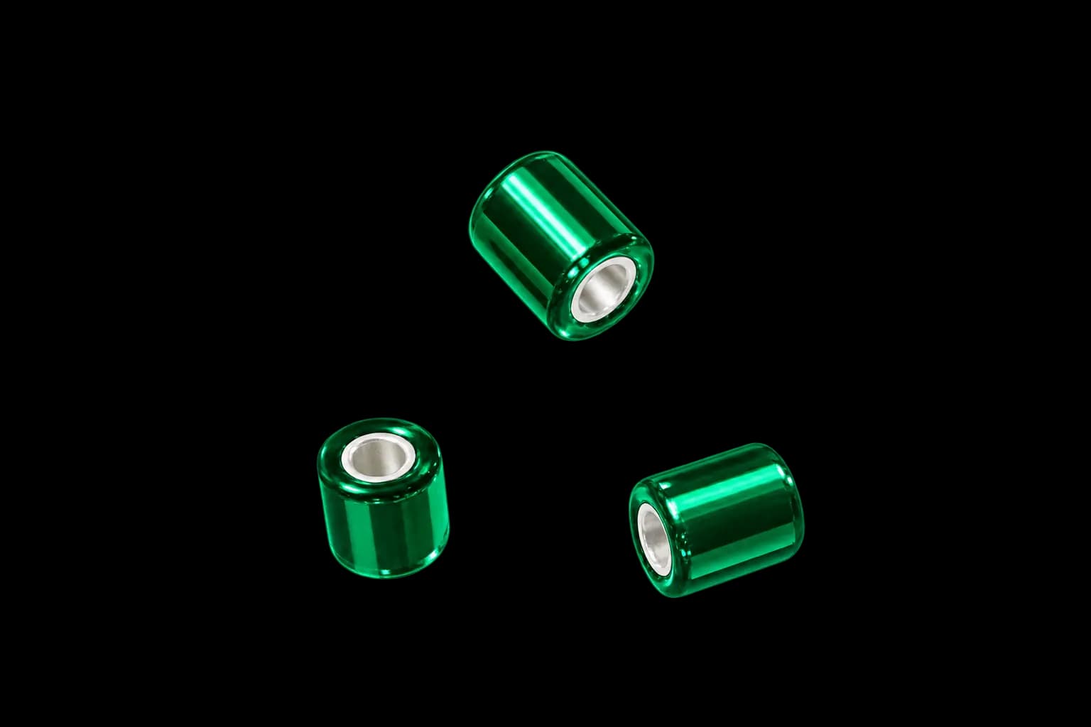 Emerald Green Cut Beads