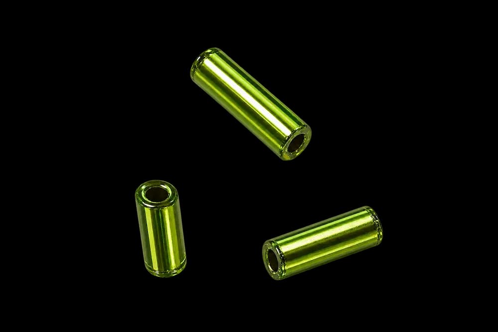 Green Bugle Tube Beads